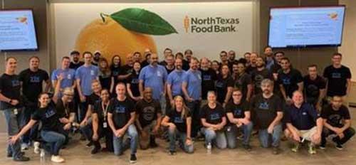 Zix volunteering at North Texas Food Bank